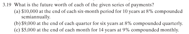  Do the problem by hand : 3.19 What is the future