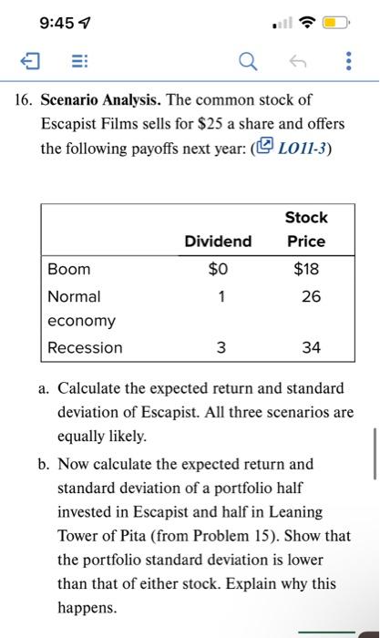 share and offers the following payoffs next year: ( LO113 ) a.
