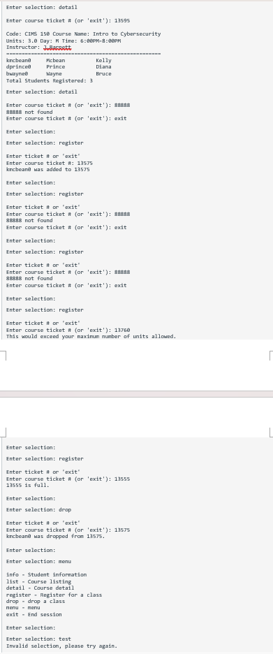  Python Program. When the application is first launched, display the application