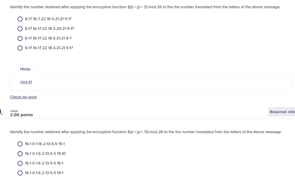  DO NOT PASS Identify the number obtained after applying the encryption