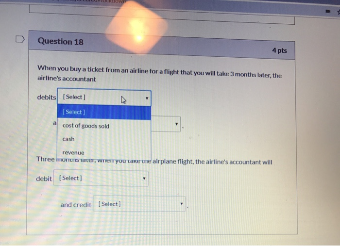 airline for a flight that you will take 3 months later, the