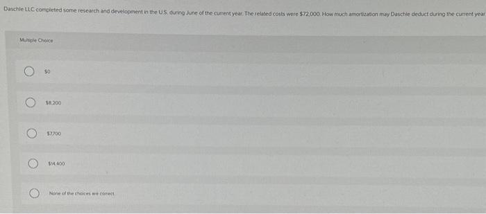 Daschle LLC completed some reseach and development in the US during