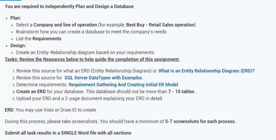  I need stepwise screenshots 5-7 while working with visio or Draw.
