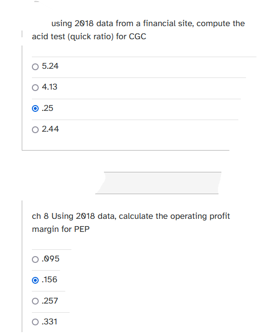 Using Yahoo Finance or any other database. using 2018 data from a