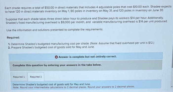 manuf cost per unit is $118, I've already solved that. There are