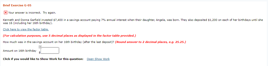  Brief Exercise G-05 * Your answer is incorrect. Try again. Kenneth