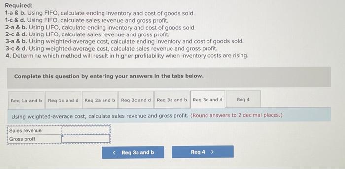 inventory transactions. For the entire year, the company sells 428 units of