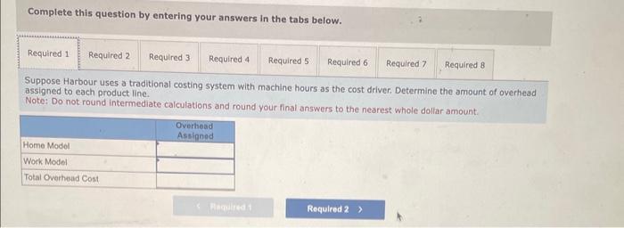[ LO 4-1, 4-3, 4-4, 4-6] Harbour Company makes two models of