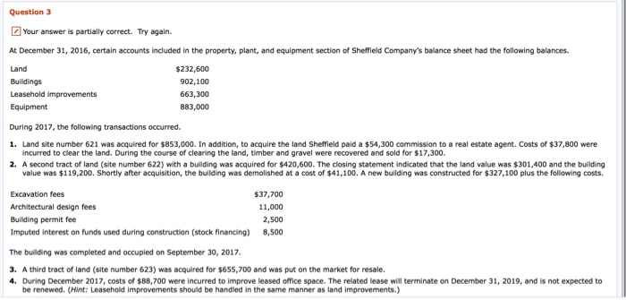  Question 3 Your answer is partially correct. Try again. At December