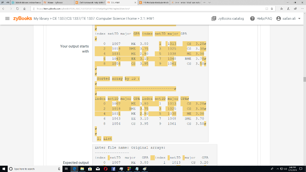 of the input and output format using namespace std; int searchlinear(int arr[],int
