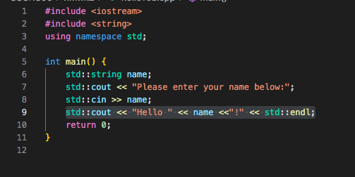  Im trying to write some code for my homework and its