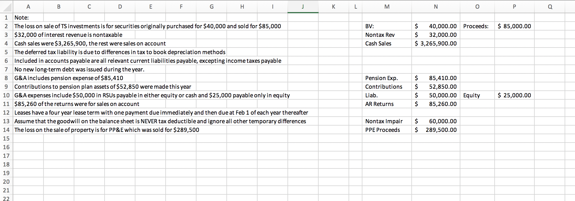 use formulas, cell references, and etc. in order to create the statement