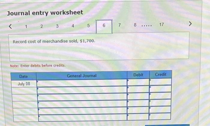 point, invoice dated July 1 . 2 sold merchandise to creek Co.