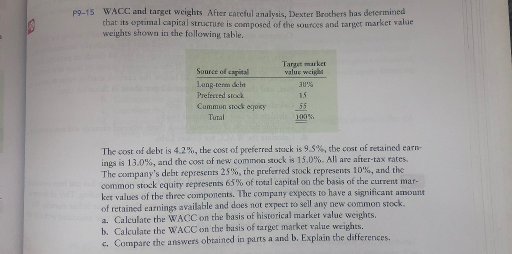  Please answer A, B and C. Please show all work P9-15