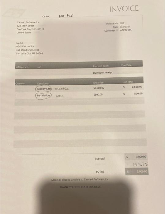 accounting department which impacts one of the invoices. Focus on the correct