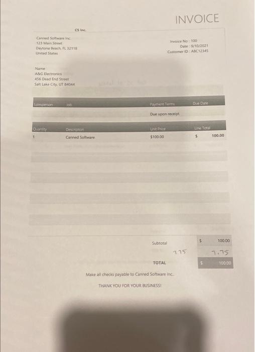 the exemption certificate provided for one of the sales invoices Assignment Review
