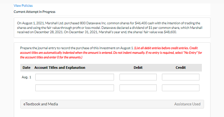  View Policies Current Attempt in Progress On August 1, 2021, Marshall