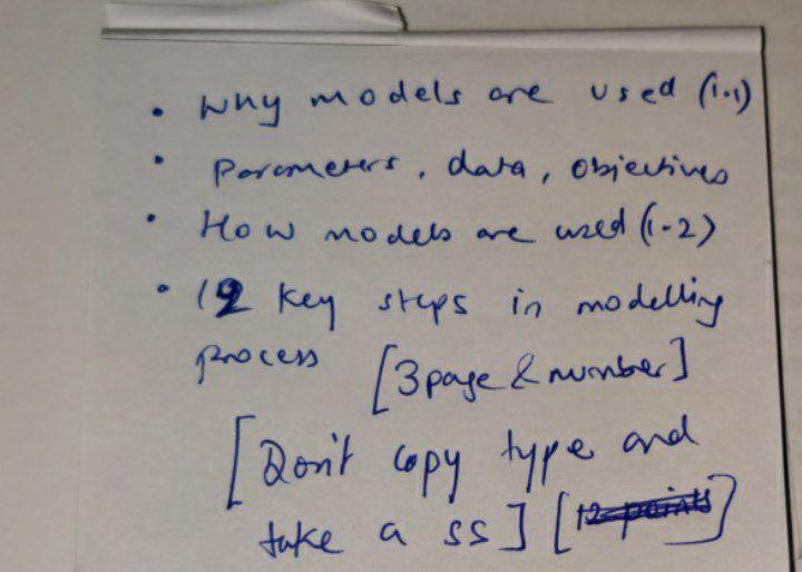  why models are used (1.1) Parameters, data, obiectives How models are