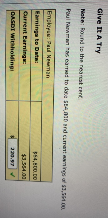  Give It A Try Note: Round to the nearest cent. Paul
