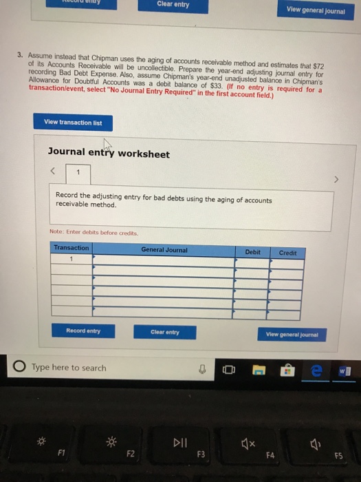 of accounts receivable method? value 2.50 points PB8-1 Recording Accounts Receivable Transactions