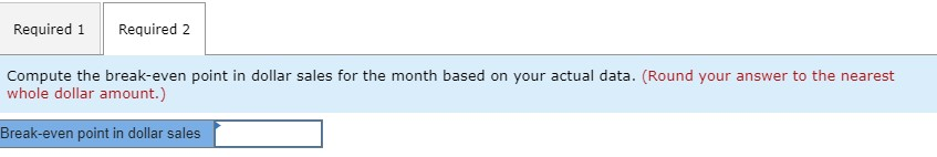 dollar sales for the month based on your actual data. Gold Star