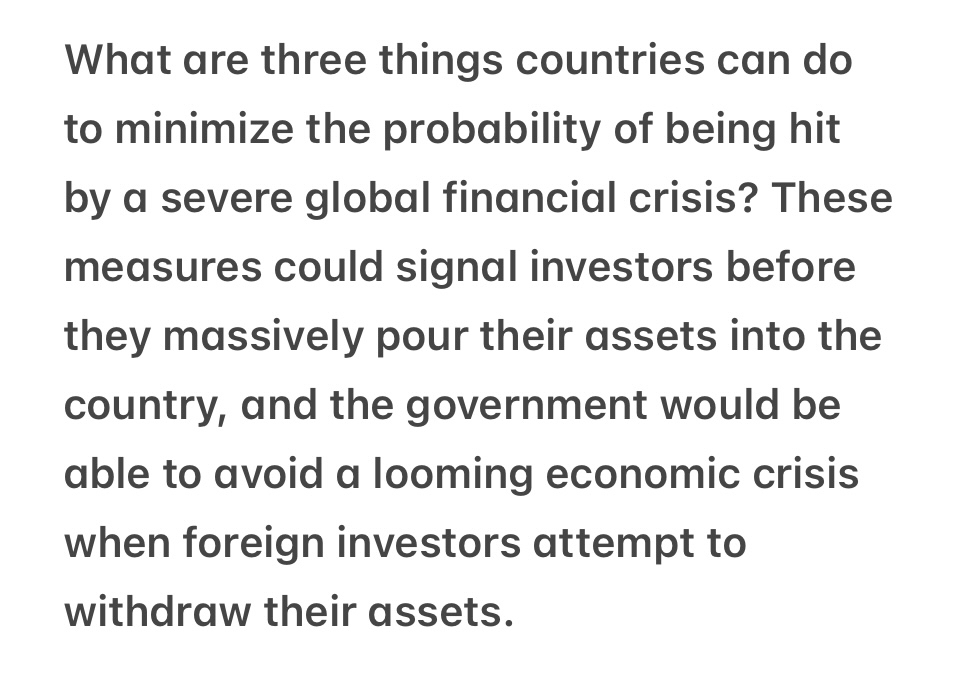  What are three things countries can do to minimize the probability