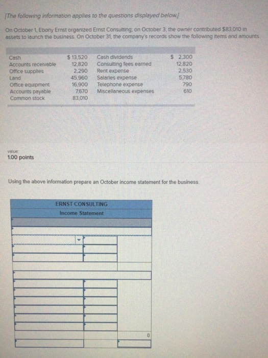missing financial statement amounts Company - Assets $ 76,000 = S 114