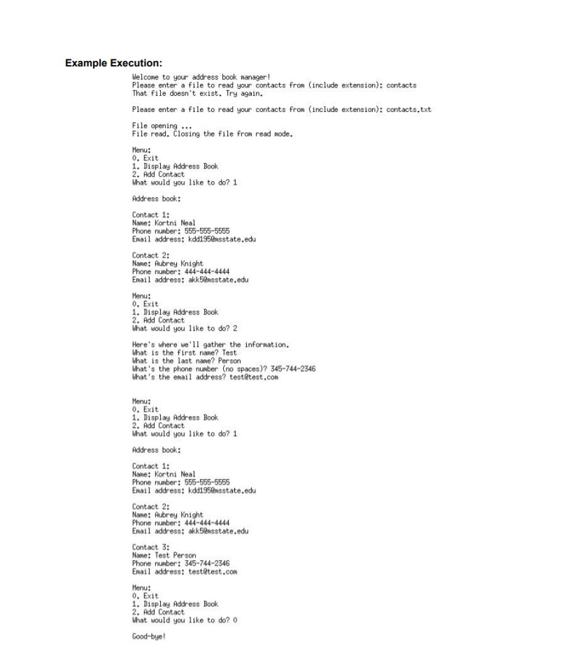string firstName; string lastName; string phone; string email; public: Person(); POCOU AWNOO.