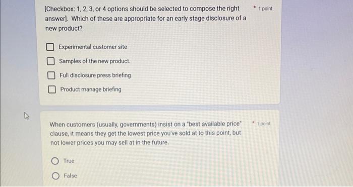  [Checkbox: 1,2,3, or 4 options should be selected to compose the