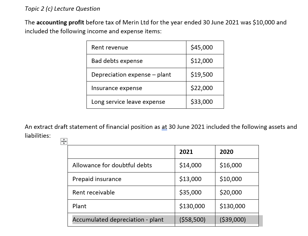 Can anyone do it ASAP please !!! Topic 2 (c) Lecture Question