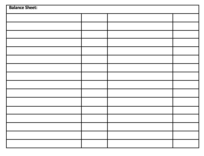information to re-create the company's income statement and balance sheet. You should