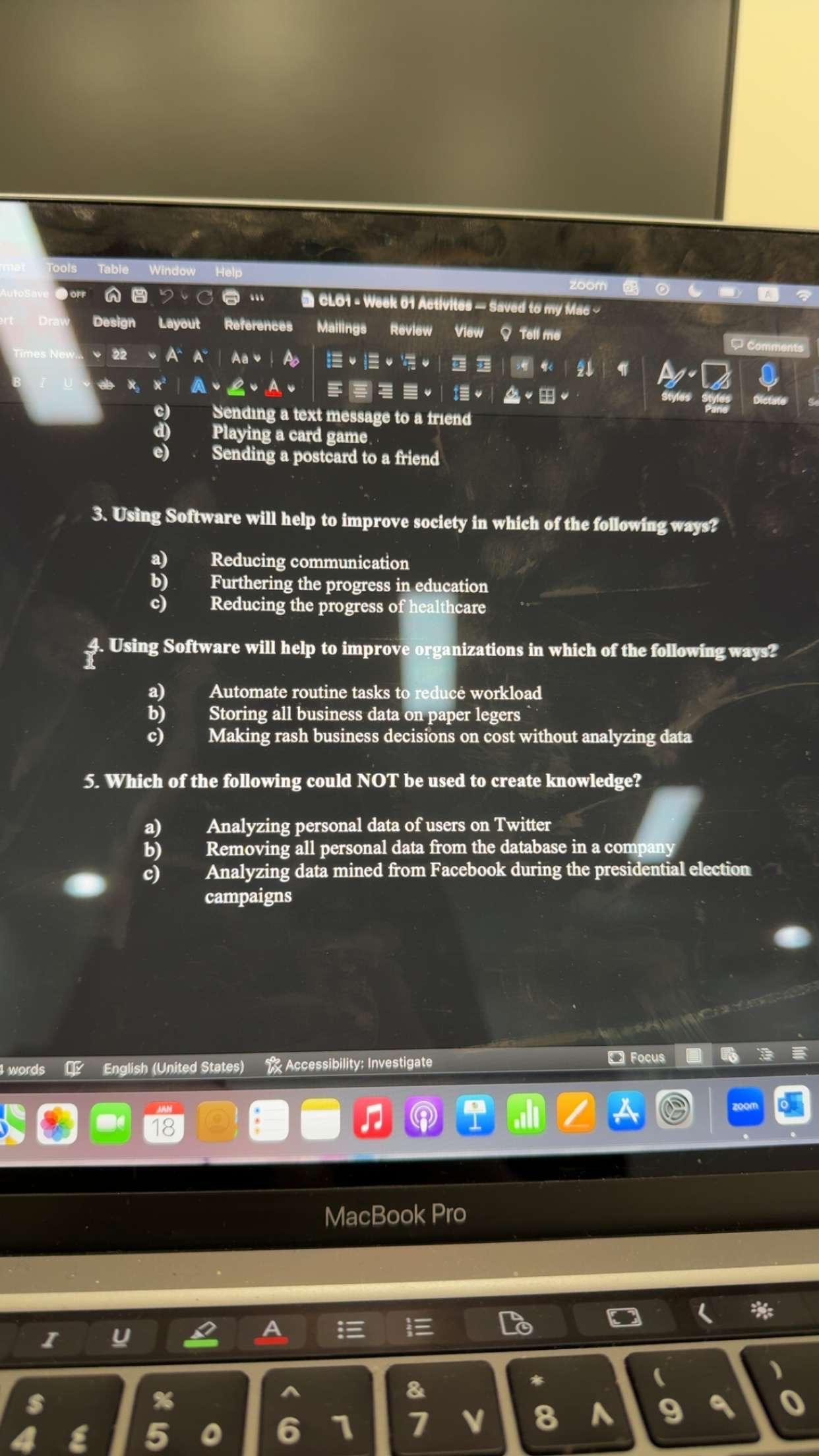  3. Using Software will help to improve society in which of