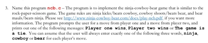  in c please 3. Name this program ncb.c-The program is to