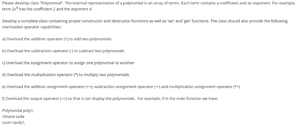 Code in C++! All instructions needed below: Please complete each part of