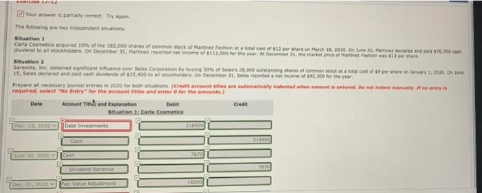  ERTUNG Your answer is partial correct. Thyagan The following are two