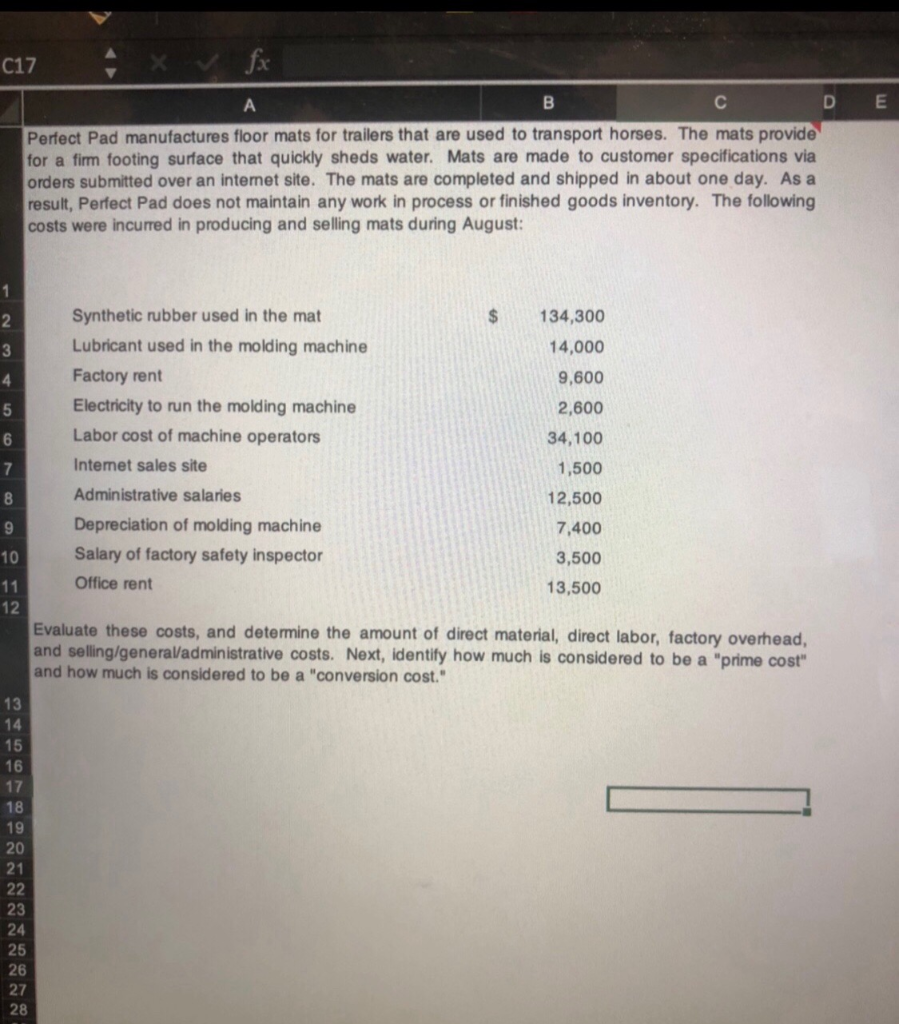  Please help! C17 fx B DE Perfect Pad manufactures floor mats