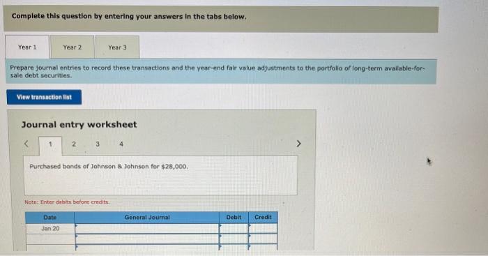 securities LO P3 (The following information applies to the questions displayed below.)
