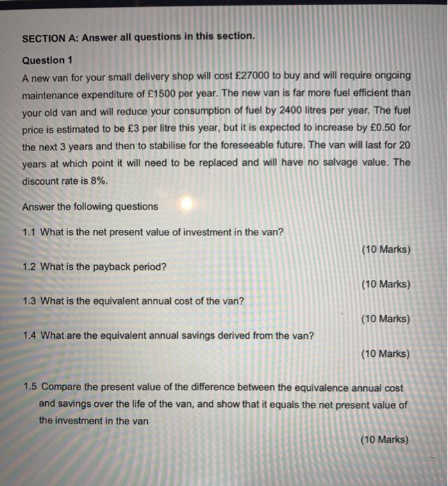  SECTION A: Answer all questions in this section. Question 1 A