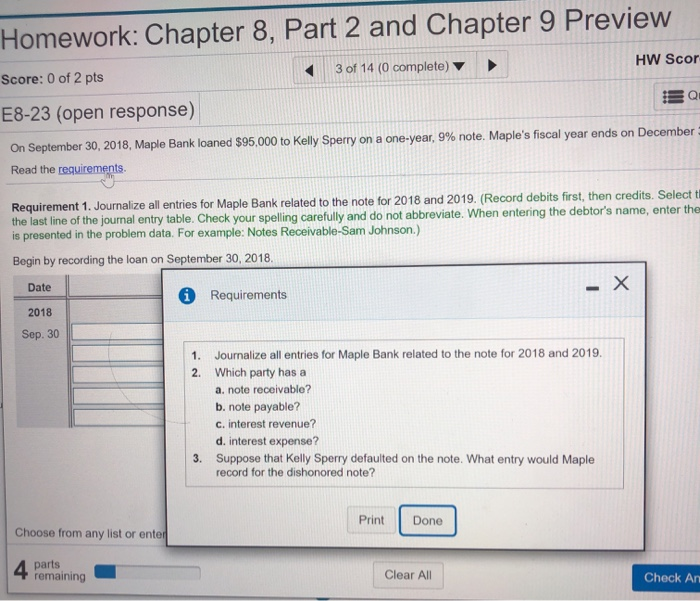 0 of 2 pts 3 of 14 (0 complete) HW Score: 0%,
