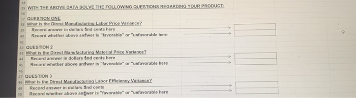 or unfavorable. thanks! 12 BASE DATA: (one unit take one pound of