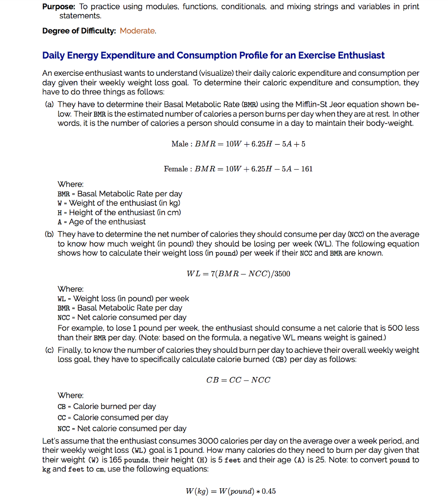 Python w PyCharm - Purpose: To practice using modules, functions, conditionals, and