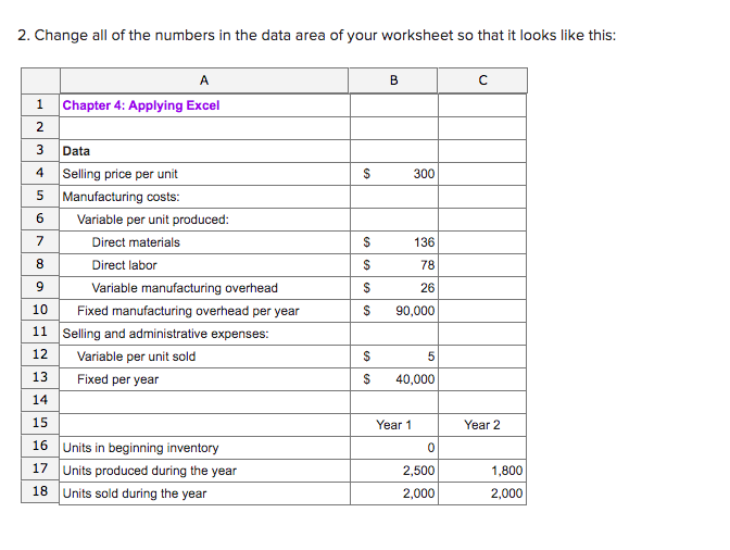 ? ? machine-hours ? per machine-hour 10 Enter a fomnule into each