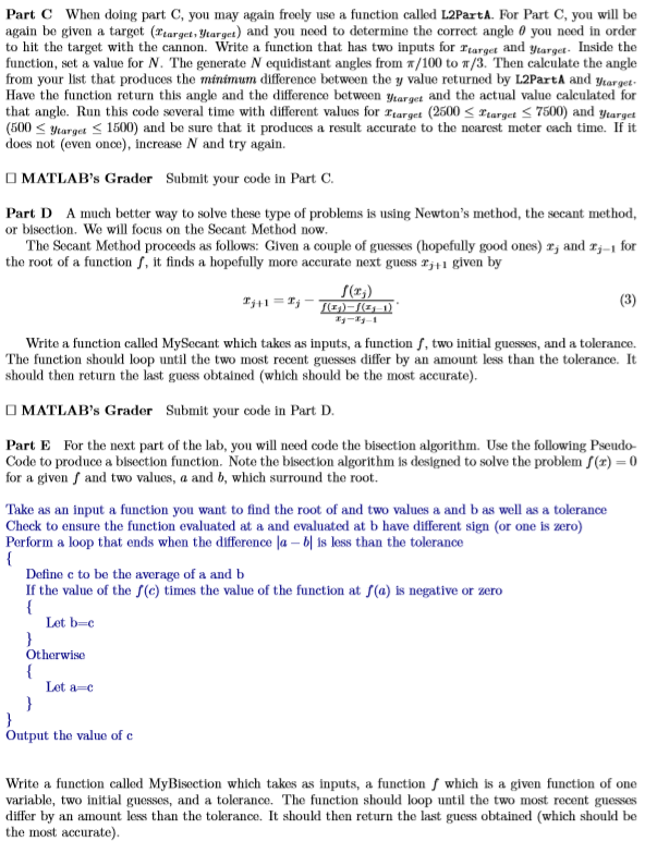 abs function, binary operators, function handles, min function, linspace Mathematical/Numerical Content: bisection