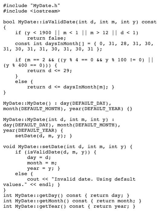 be converted into a dynamically allocated array. Add a setter, a default