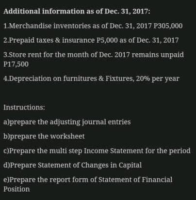 an upvote. ZZZ Company shows On Dec. 31. 2017, account balances in