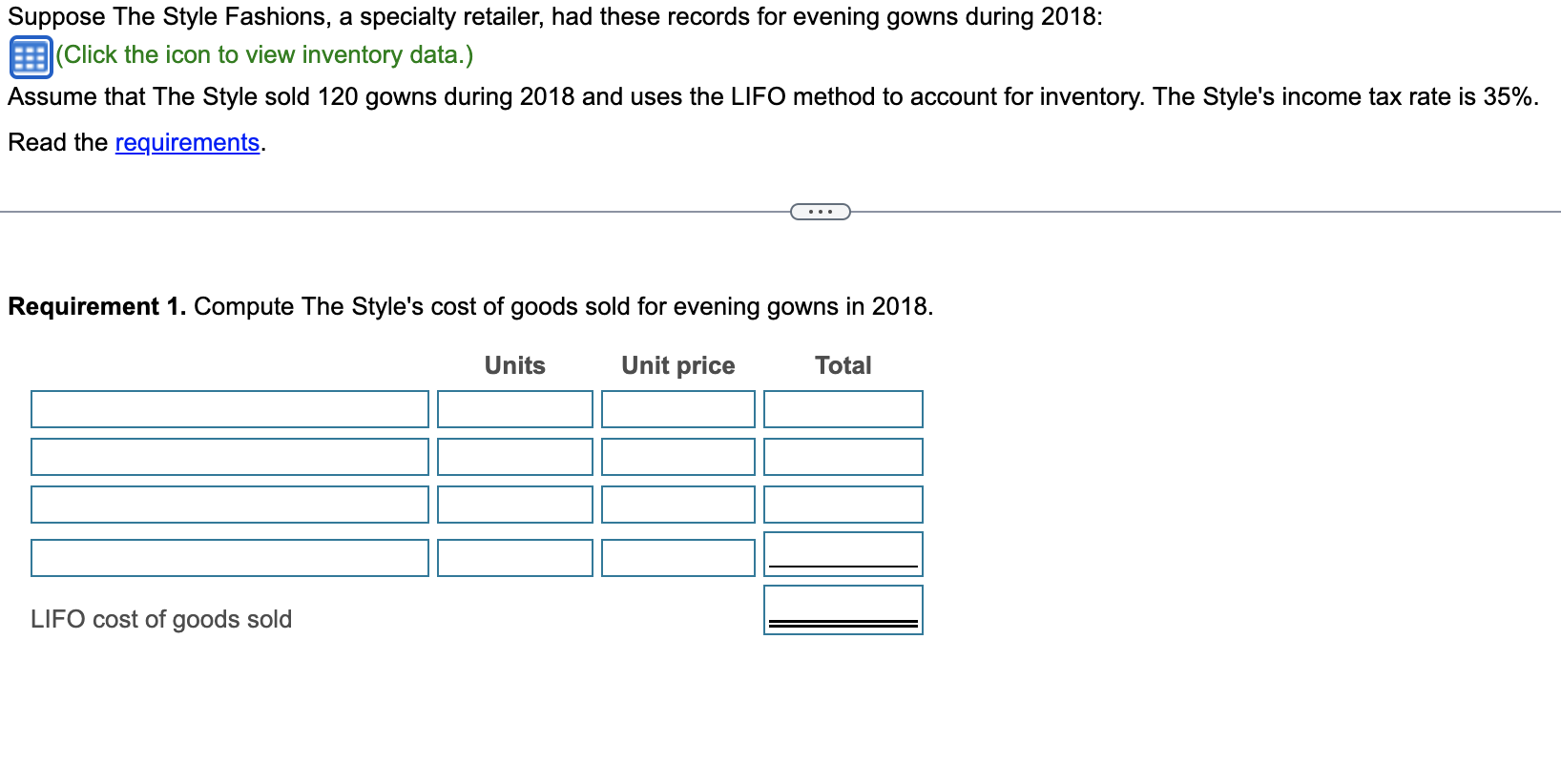  Beginning inventory (37 @ $950)....... $35,150 Purchase in February (23 @
