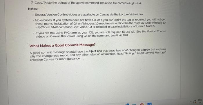 use of Version Controt in Assignment 2 Question 2 Degree of Difficulty:
