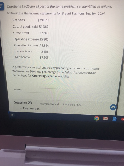 expense 15.806 Operating income 11,854 Income taxes 3,951 Net income $7.903 In