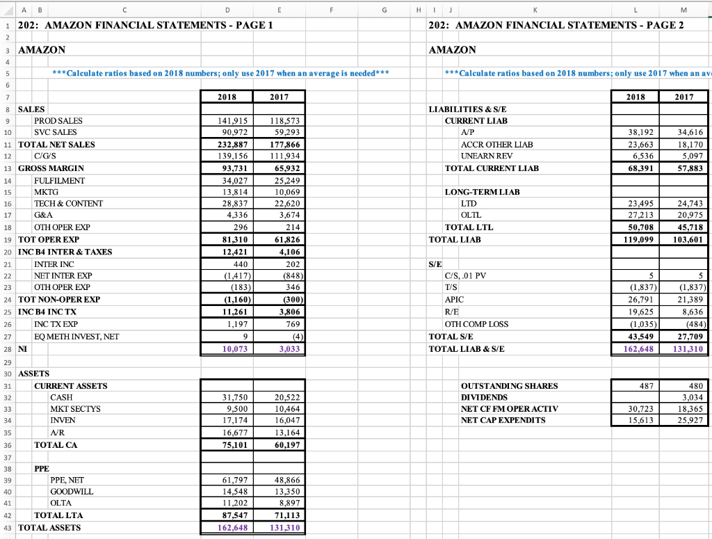 for AMAZON. If youre using Word, type your detailed calculations, so I