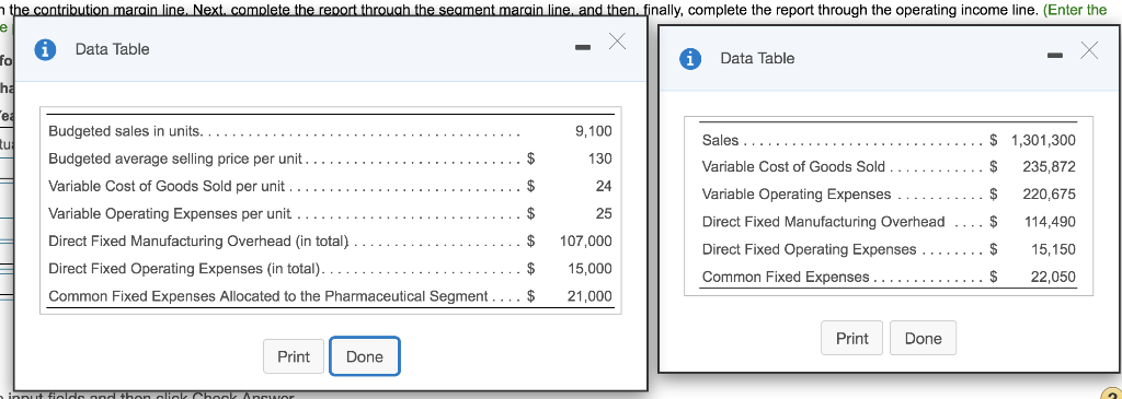a variance and a variance percentage for each line in the report.
